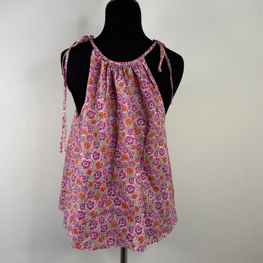 J. CREW Tie-shoulder Top in Liberty® Ellie fabric XS